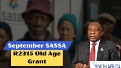 R2,315 Senior Citizens Grant September 2025 – SASSA Disbursement Dates Calendar